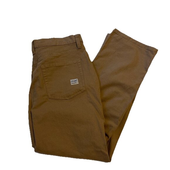 Eddie Bauer Tan Denim Pants Size 33 X 30 - Picture 1 of 5
